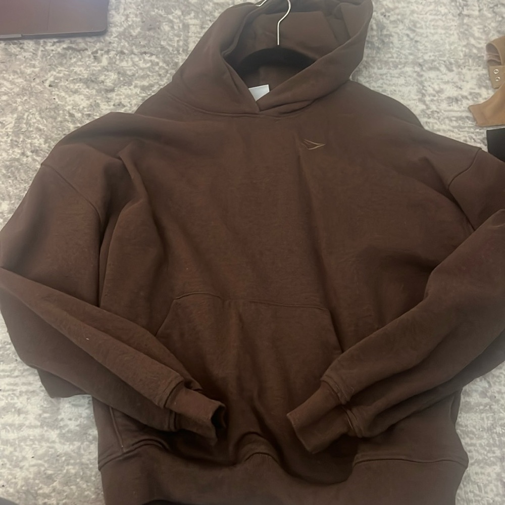 Rest hoodie Brown gym shark hoodie